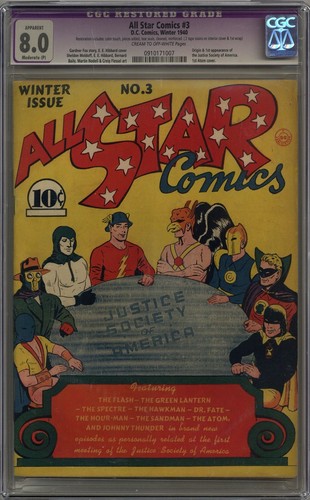 All star comics cgc - star, 8.0